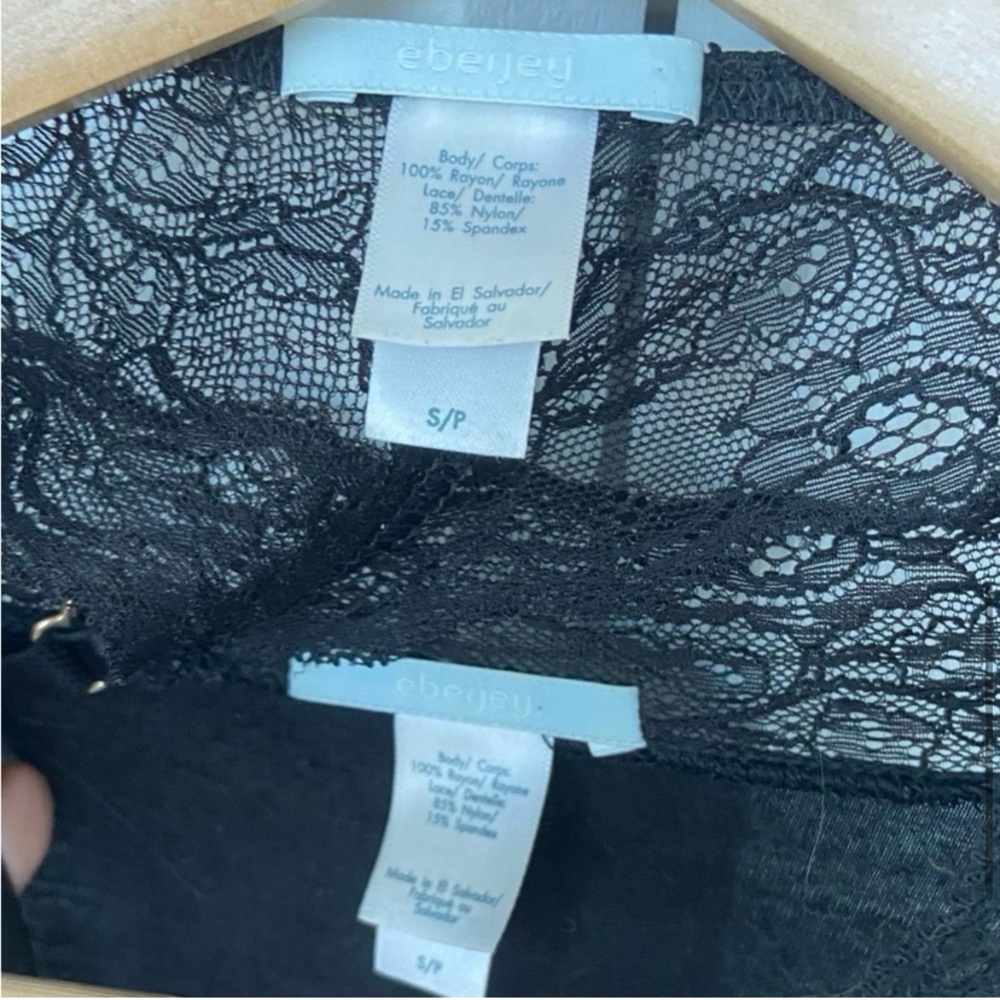 🍒Eberjey Rayon Set Robe & Chemise “Georgette” Blk Size S NET-A-PORTER Excellent - Picture 6 of 10
